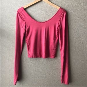 Map to Mars Long Sleeve Crop Top